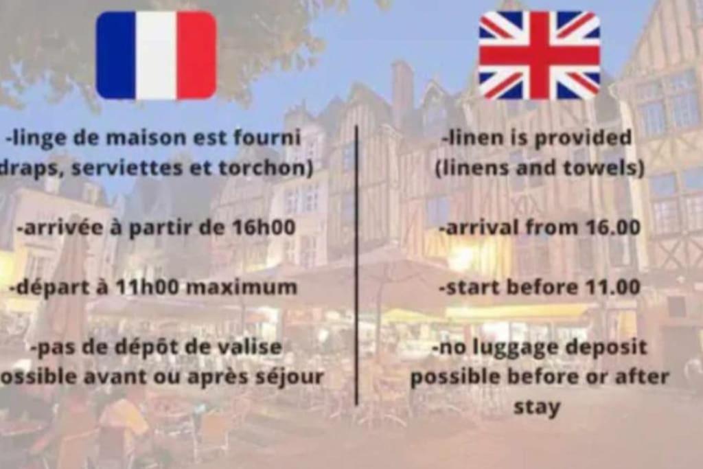Apartment T3 Centre-ville Avec Parking Tours